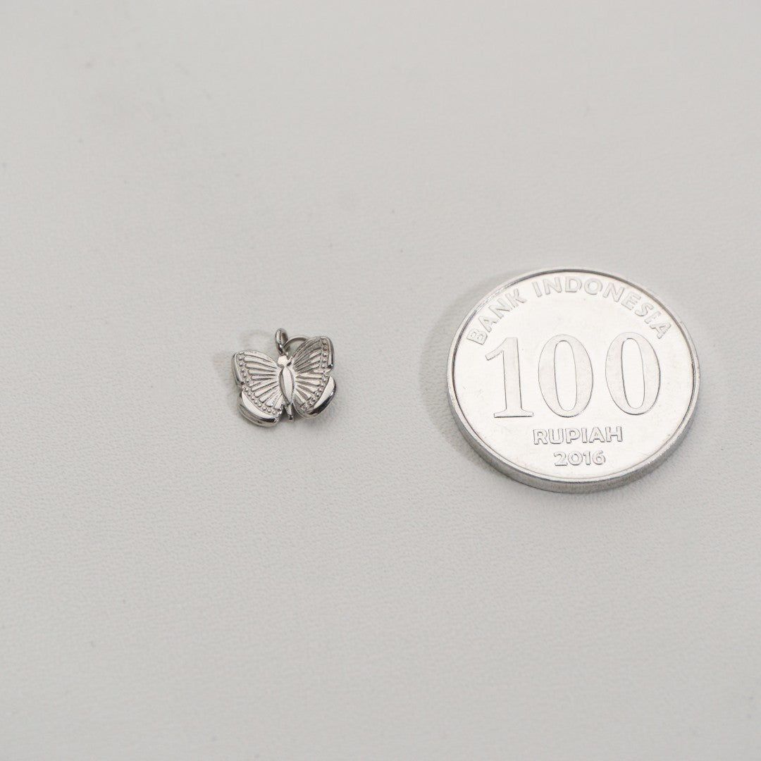 Mini Cute Butterfly Charms Stainless Steel PVD Gold Plated Liontin Kupu-Kupu Hypoallergenic