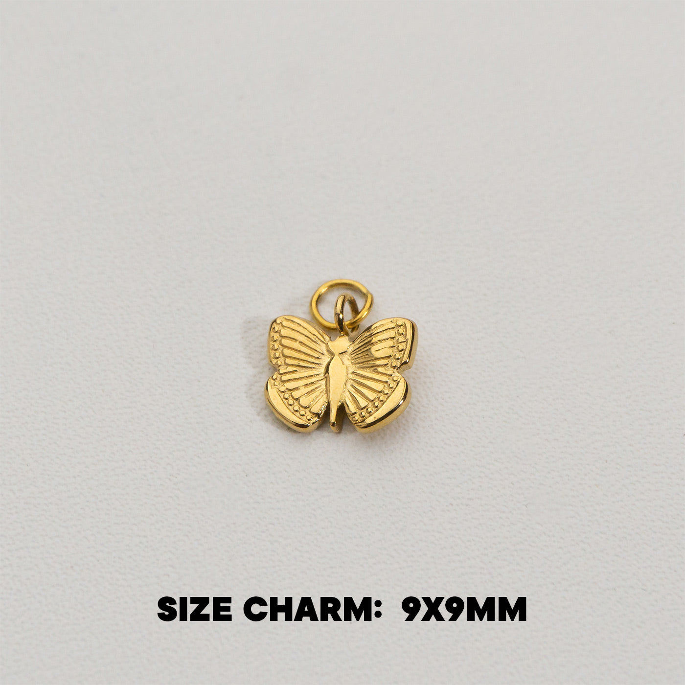 Mini Cute Butterfly Charms Stainless Steel PVD Gold Plated Liontin Kupu-Kupu Hypoallergenic