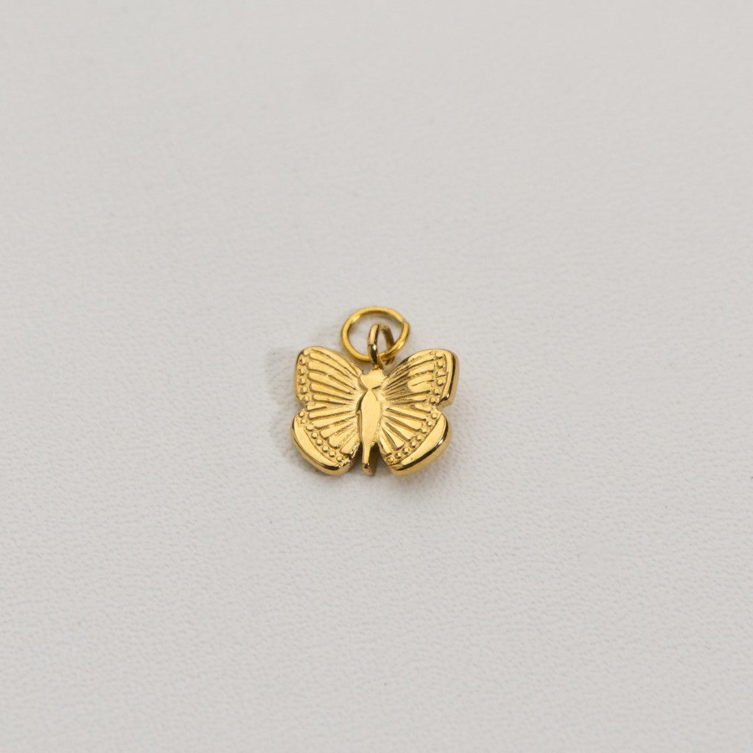 Mini Cute Butterfly Charms Stainless Steel PVD Gold Plated Liontin Kupu-Kupu Hypoallergenic