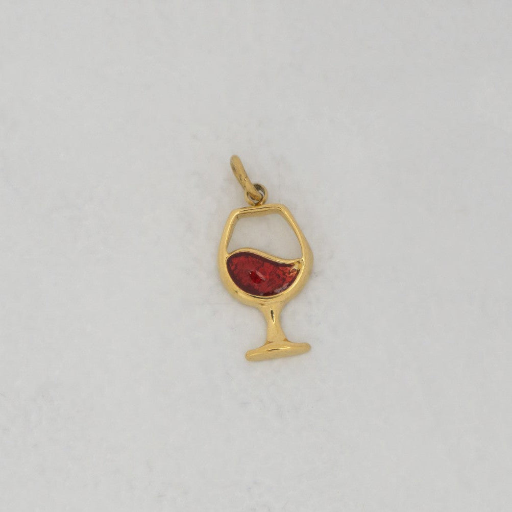 Romantic Red Elegant Set Collection Charm Stainless Steel PVD Gold Plated Set Liontin Merah Elegan Hypoallergenic