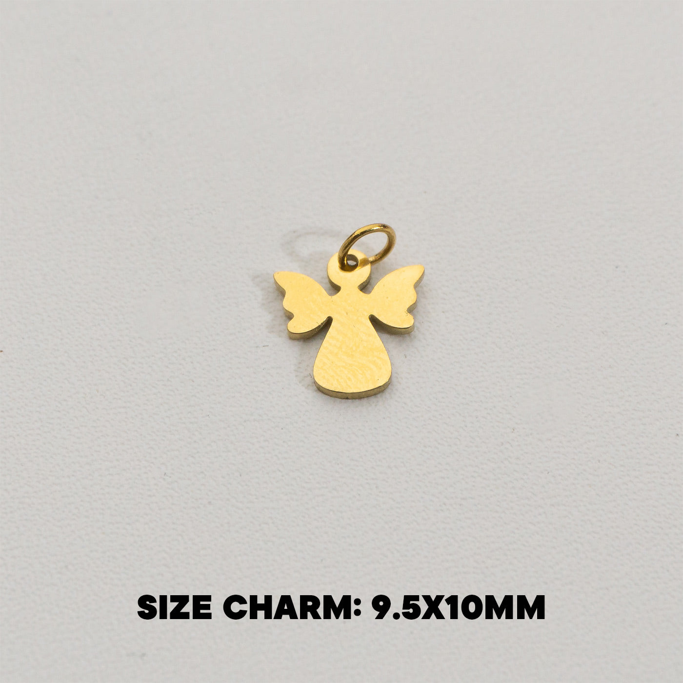 Tiny Plain Angel Charms Stainless Steel PVD Gold Plated Liontin Malaikat Polos Hypoallergenic