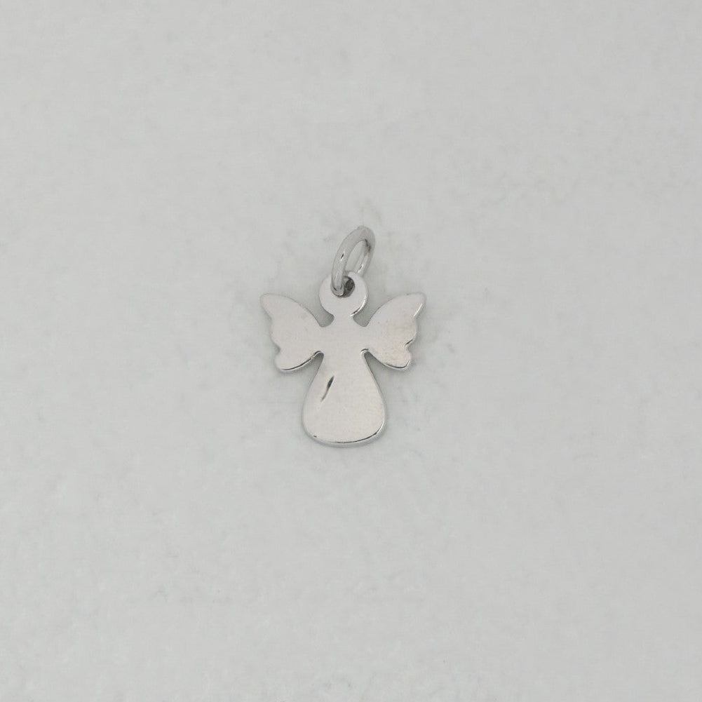 Silver Guardian Angel Religious Set Collection Charm Stainless Steel Set Liontin Malaikat Hypoallergenic