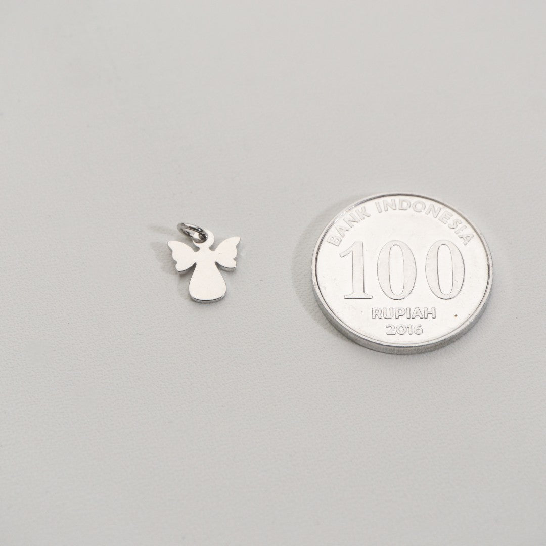 Tiny Plain Angel Charms Stainless Steel PVD Gold Plated Liontin Malaikat Polos Hypoallergenic