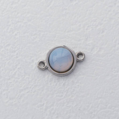 (16mm) Round Aurora Connector Stainless Steel PVD Gold Plated Liontin Konektor Sambung Bulat Hypoallergenic