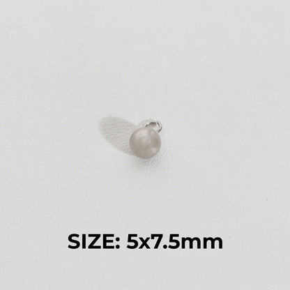 Plain Ball Charm Stainless Steel PVD Gold Plated Liontin Bola Polos Hypoallergenic