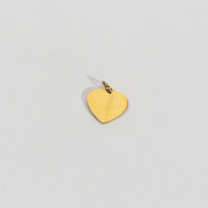 Plain Heart Charm Stainless Steel PVD Gold Plated Liontin Hati Polos Hypoallergenic