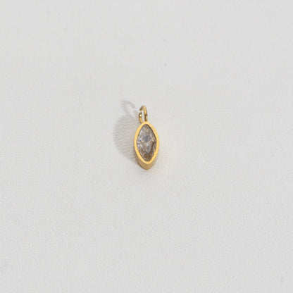 Mini Plain Marquise Charm Stainless Steel PVD Gold Plated Liontin Marquise Hypoallergenic