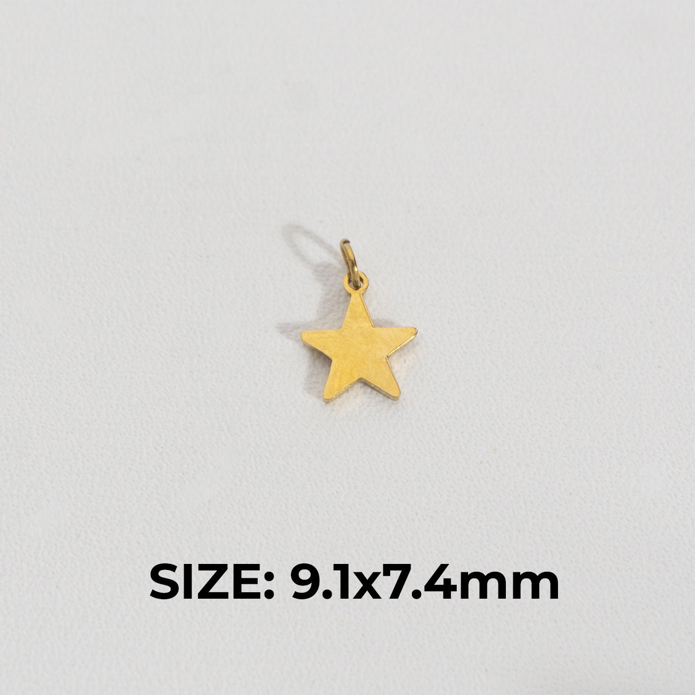 (5pcs) Mini Plain Star Charm Stainless Steel PVD Gold Plated Liontin Bintang Polos Hypoallergenic