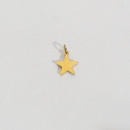 (5pcs) Mini Plain Star Charm Stainless Steel PVD Gold Plated Liontin Bintang Polos Hypoallergenic