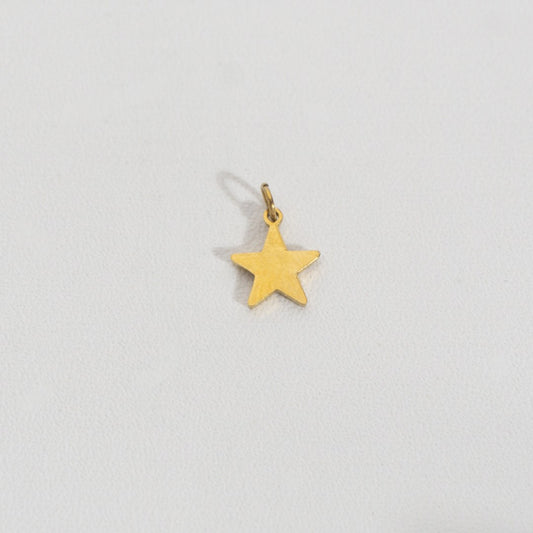 (5pcs) Mini Plain Star Charm Stainless Steel PVD Gold Plated Liontin Bintang Polos Hypoallergenic
