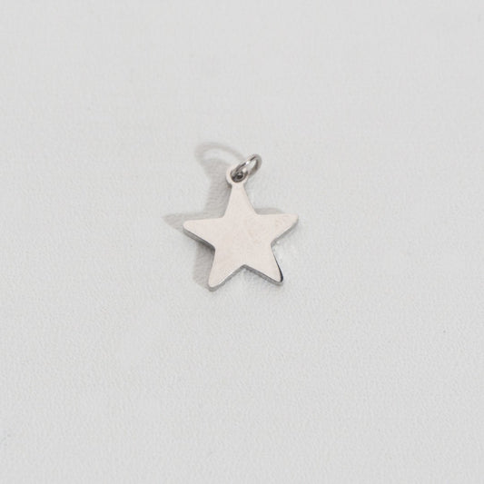 Tiny Plain Celestial Star Charm Stainless Steel PVD Gold Plated Liontin Bintang Polos Kecil Hypoallergenic