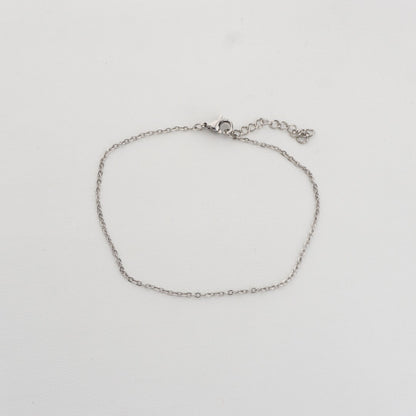 Silver Rolo Chain Bracelet Stainless Steel PVD Gold Plated Rantai Gelang Rolo Hypoallergenic