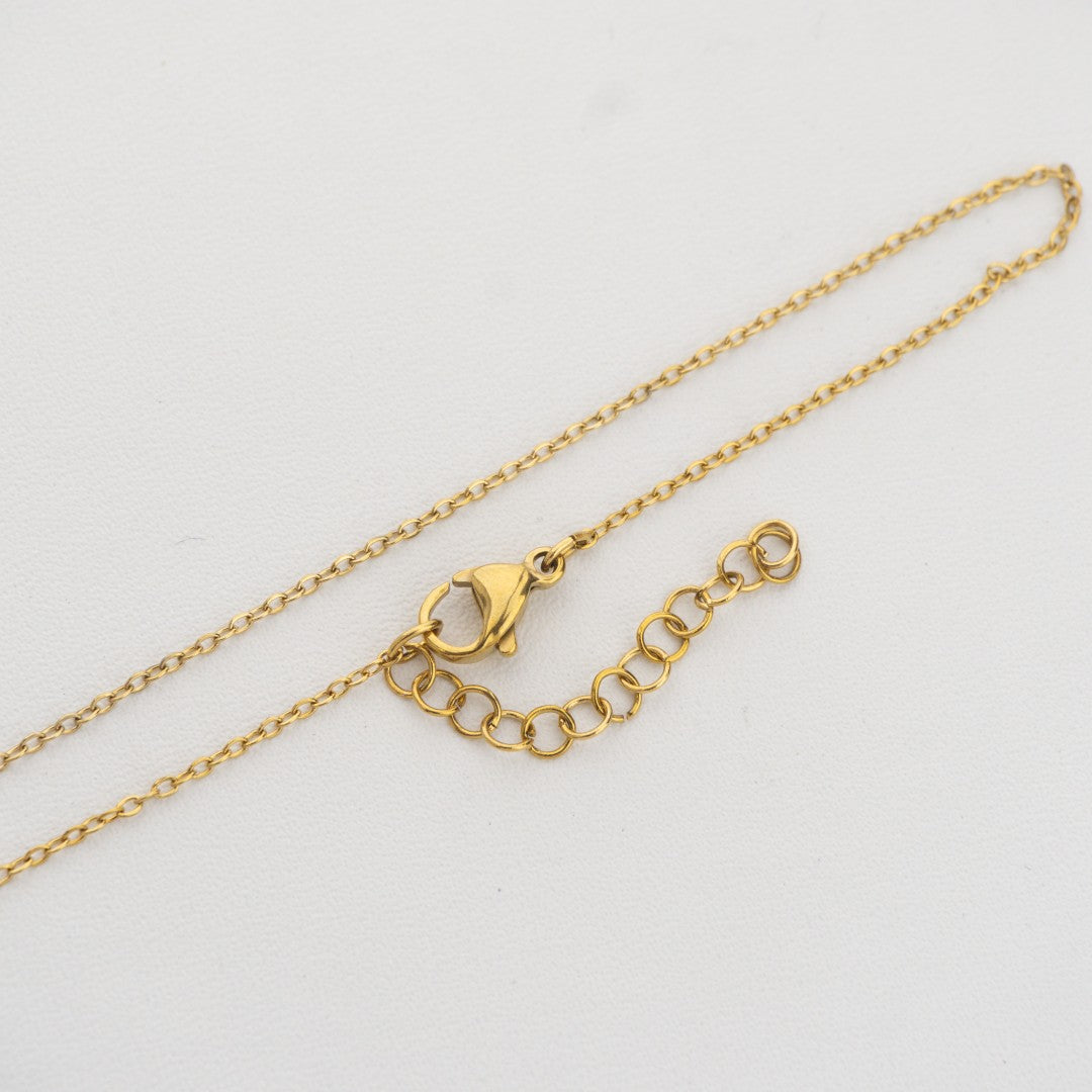 (1.2mm) Dainty Rolo Chain Bracelet Stainless Steel PVD Gold Plated Rantai Gelang Hypoallergenic