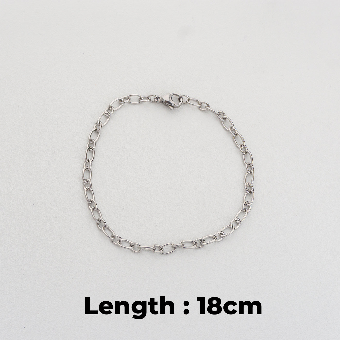 Silver Cable Chain Bracelet Stainless Steel PVD Gold Plated Rantai Gelang Silver Hypoallergenic