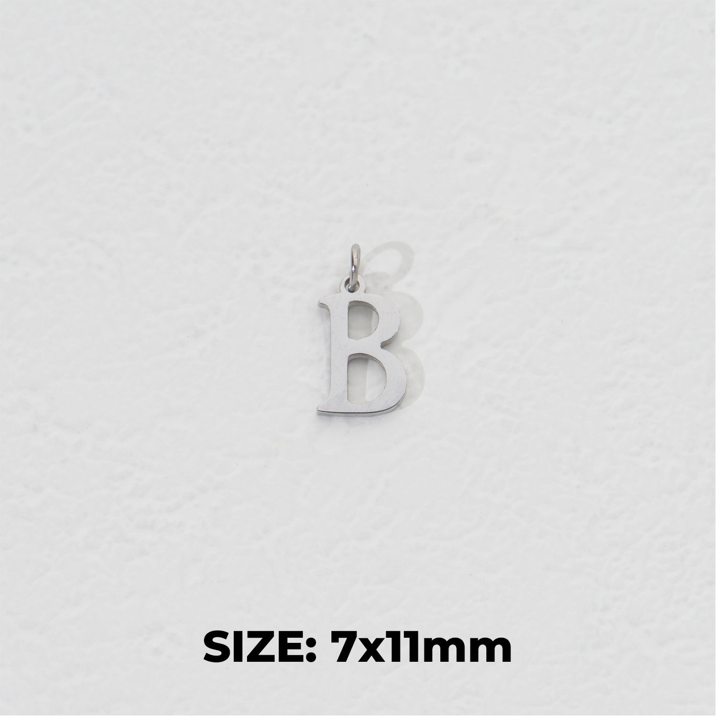 Plain Initial B Charm Stainless Steel PVD Gold Plated Liontin Inisial B Hypoallergenic