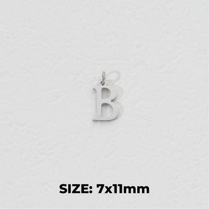 Plain Initial B Charm Stainless Steel PVD Gold Plated Liontin Inisial B Hypoallergenic