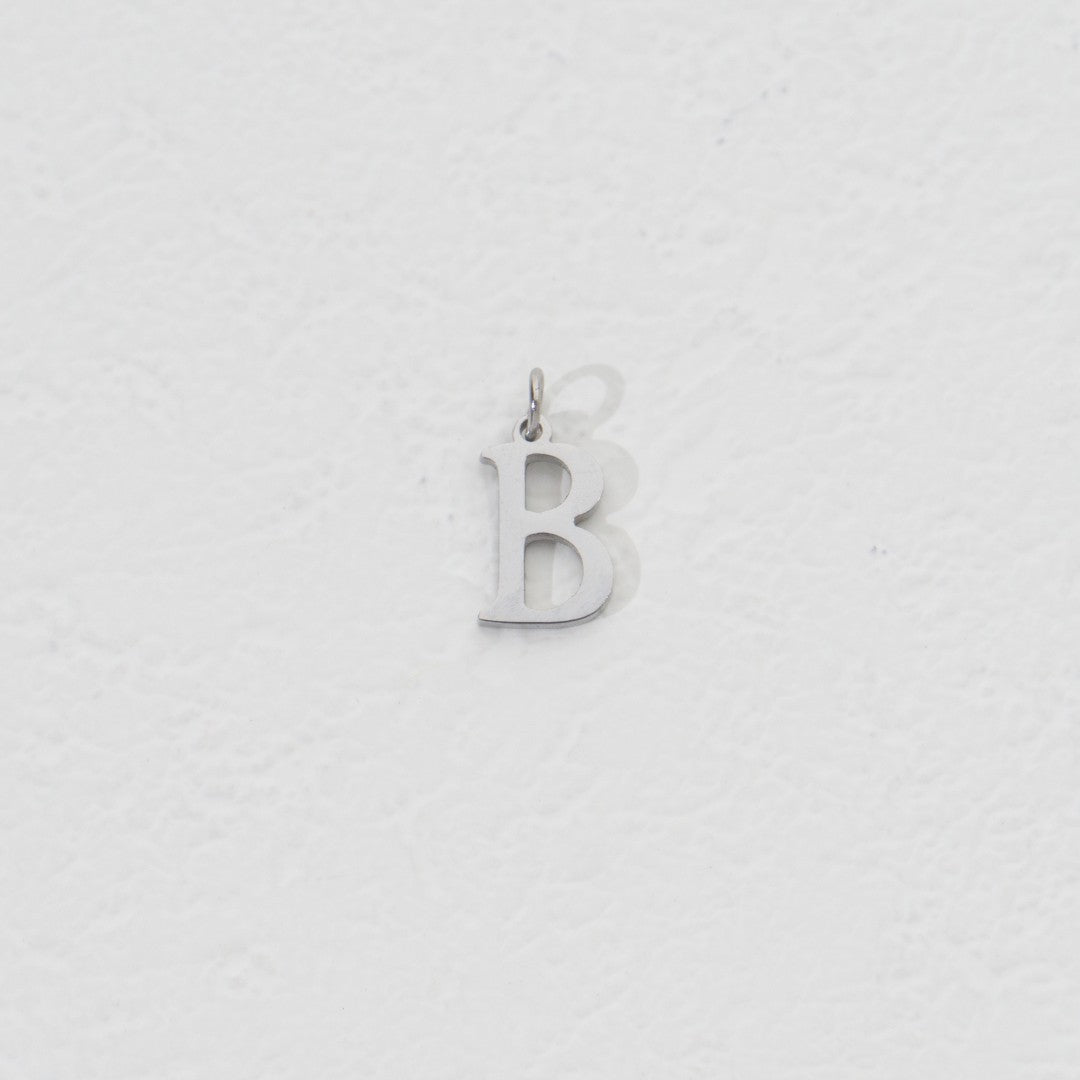 Plain Initial B Charm Stainless Steel PVD Gold Plated Liontin Inisial B Hypoallergenic