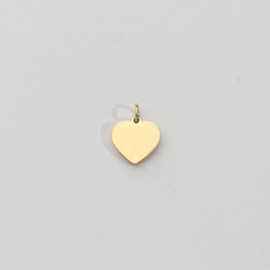 Mini Plain Heart Charm Stainless Steel PVD Gold Plated Mata Liontin Hati Kecil Hypoallergenic