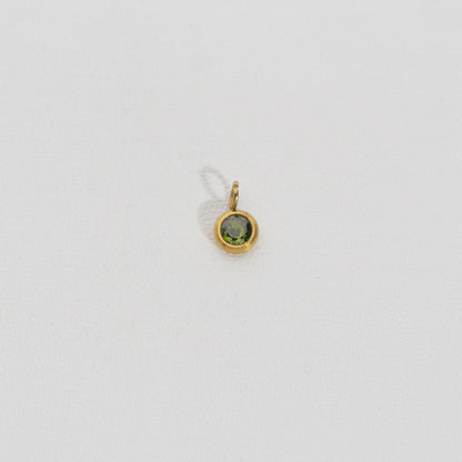 Mini Colorful Round Charm Stainless Steel PVD Gold Plated Liontin Bulat Warna - Warni Hypoallergenic