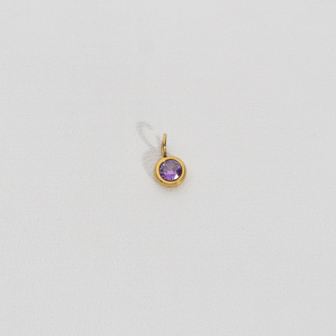Mini Colorful Round Charm Stainless Steel PVD Gold Plated Liontin Bulat Warna - Warni Hypoallergenic