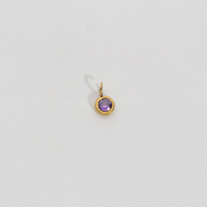 Mini Colorful Round Charm Stainless Steel PVD Gold Plated Liontin Bulat Warna - Warni Hypoallergenic