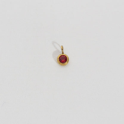 Mini Colorful Round Charm Stainless Steel PVD Gold Plated Liontin Bulat Warna - Warni Hypoallergenic