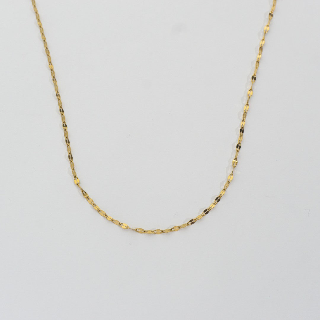 Coffee Bean Chain Necklace Stainless Steel PVD Gold Plated Rantai Kalung Pecah Kopi Hypoallergenic