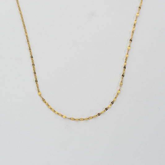 Coffee Bean Chain Necklace Stainless Steel PVD Gold Plated Rantai Kalung Pecah Kopi Hypoallergenic