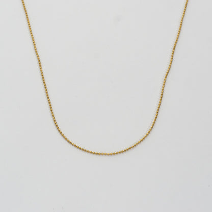 Classic Ball Chain Necklace Stainless Steel PVD Gold Plated Rantai Kalung Bola Hypoallergenic
