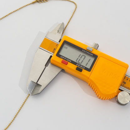 Classic Ball Chain Necklace Stainless Steel PVD Gold Plated Rantai Kalung Bola Hypoallergenic