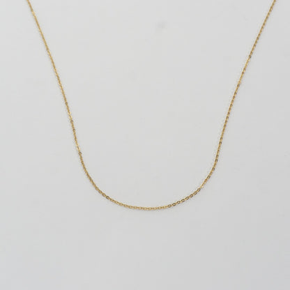 (43+5cm) Dainty Rolo Chain Necklace Stainless Steel PVD Gold Plated Rantai Tipis Hypoallergenic