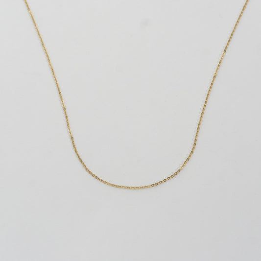 (43+5cm) Dainty Rolo Chain Necklace Stainless Steel PVD Gold Plated Rantai Tipis Hypoallergenic