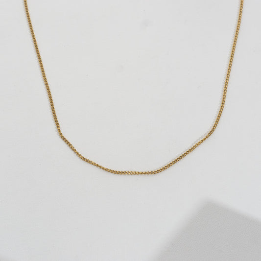Gold Curb Chain Necklace Stainless Steel PVD Gold Plated Rantai Kalung Hypoallergenic