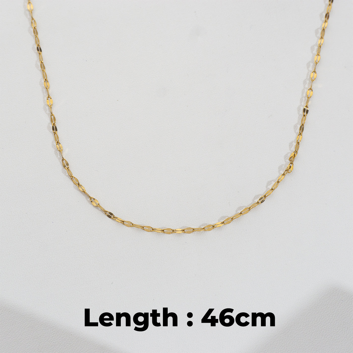 Sunburst Oval Chain Necklace Stainless Steel PVD Gold Plated Rantai Kalung Pecah Kopi Hypoallergenic