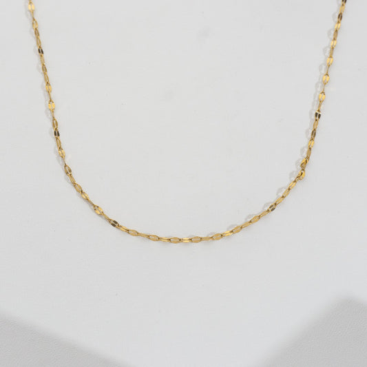 Sunburst Oval Chain Necklace Stainless Steel PVD Gold Plated Rantai Kalung Pecah Kopi Hypoallergenic