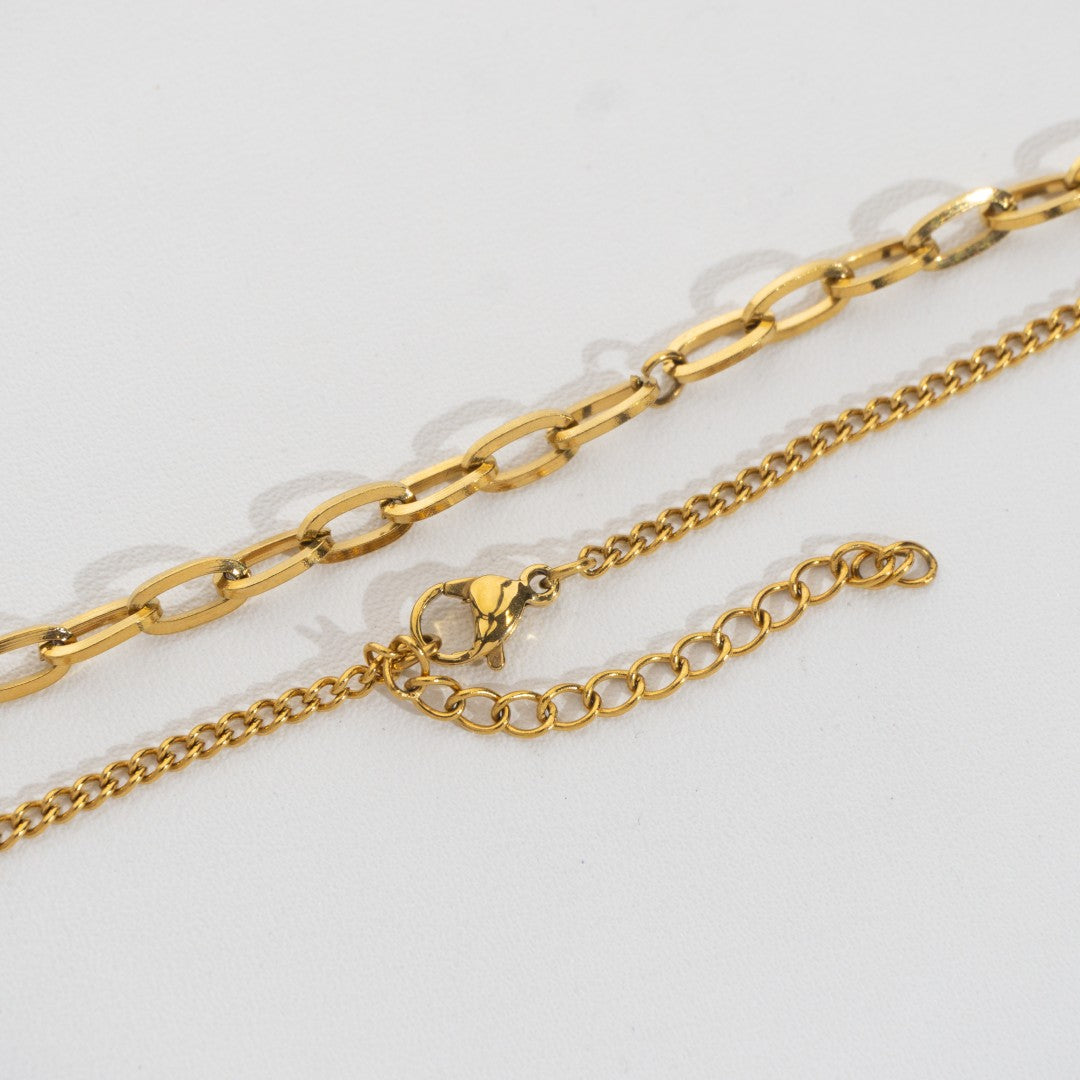 Paperclip Curb Chain Necklace Stainless Steel PVD Gold Plated Rantai Kalung Hypoallergenic