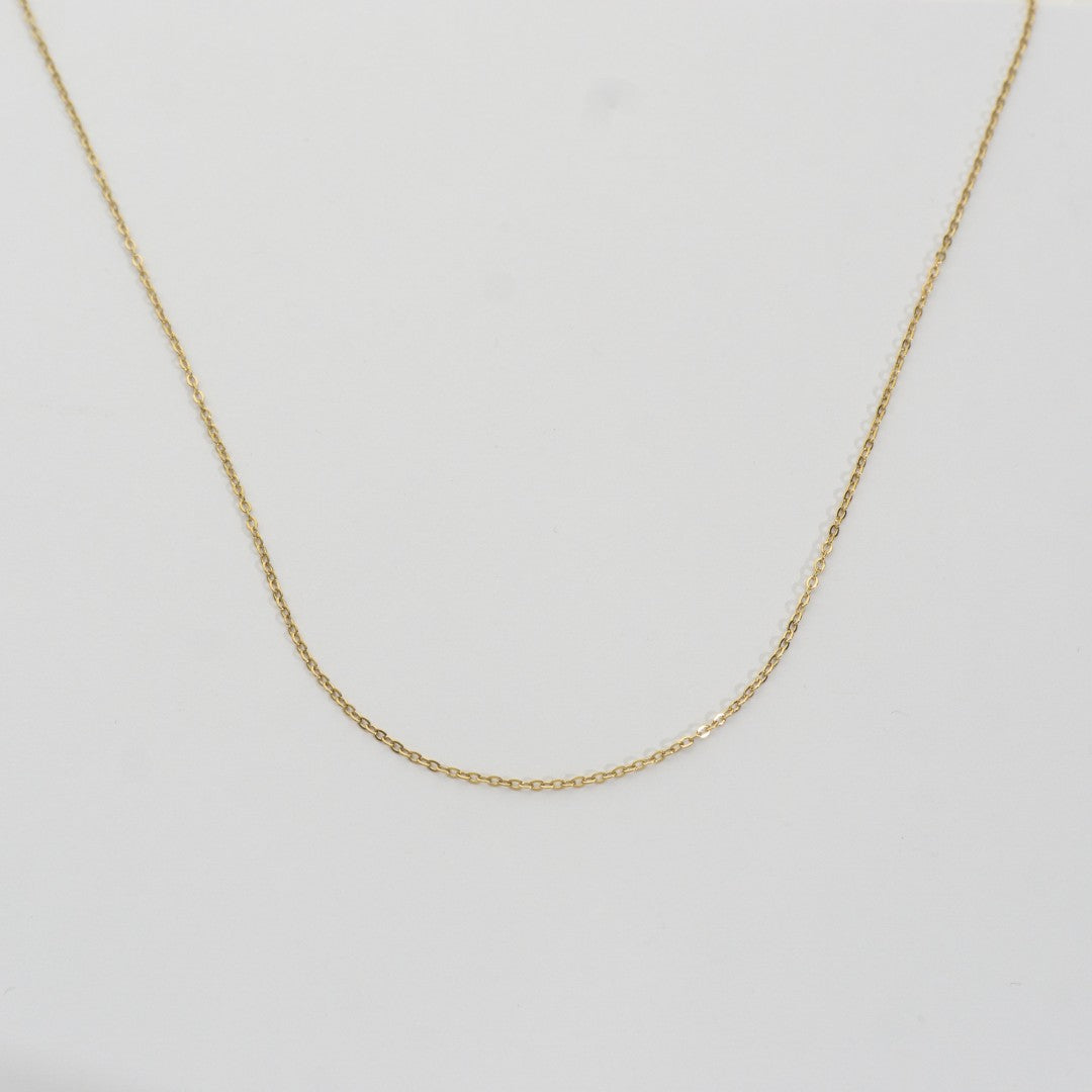 (43.5+5 cm) Minimalist Rolo Chain Necklace Stainless Steel PVD Gold Plated Rantai Kalung Tipis Hypoallergenic