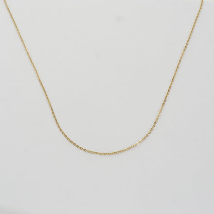 (43.5+5 cm) Minimalist Rolo Chain Necklace Stainless Steel PVD Gold Plated Rantai Kalung Tipis Hypoallergenic