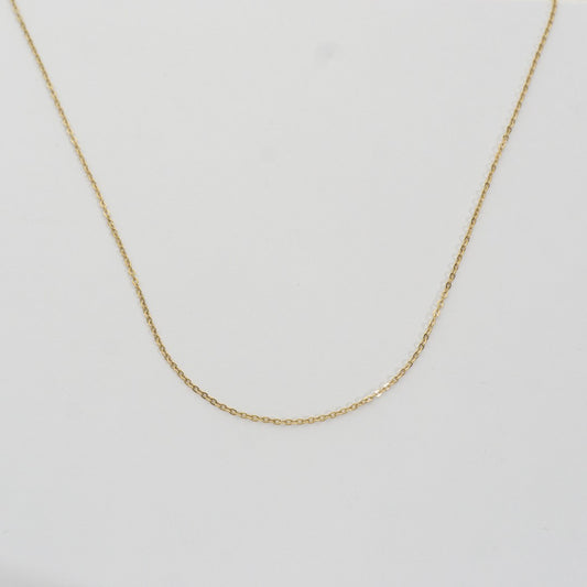 (43.5+5 cm) Minimalist Rolo Chain Necklace Stainless Steel PVD Gold Plated Rantai Kalung Tipis Hypoallergenic