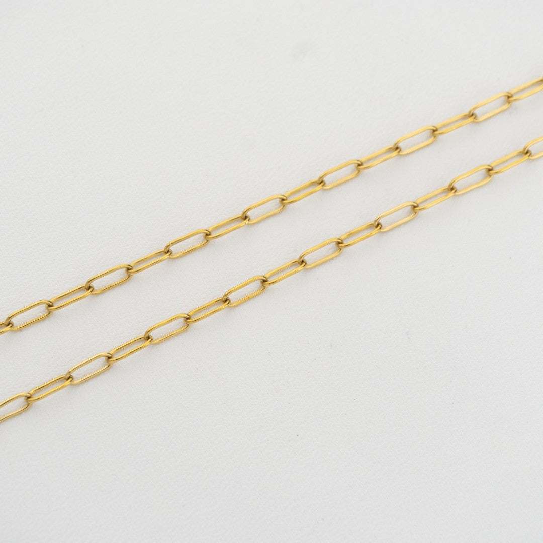 Paperclip Chain For DIY Necklace Stainless Steel PVD Gold Plated Rantai Kalung DIY Hypoallergenic