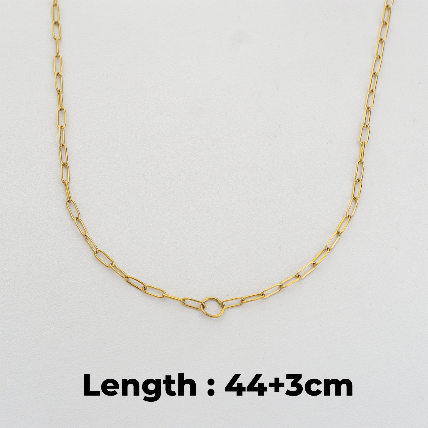 Paperclip Chain For DIY Necklace Stainless Steel PVD Gold Plated Rantai Kalung DIY Hypoallergenic