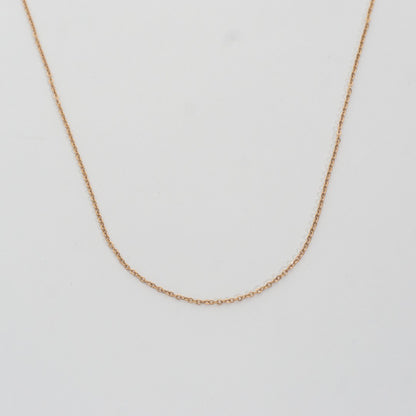 (41+5cm) Rosegold Rolo Chain Necklace Stainless Steel PVD Gold Plated Rantai Kalung Rolo Hypoallergenic