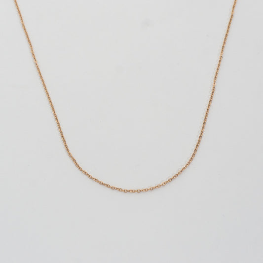 (41+5cm) Rosegold Rolo Chain Necklace Stainless Steel PVD Gold Plated Rantai Kalung Rolo Hypoallergenic