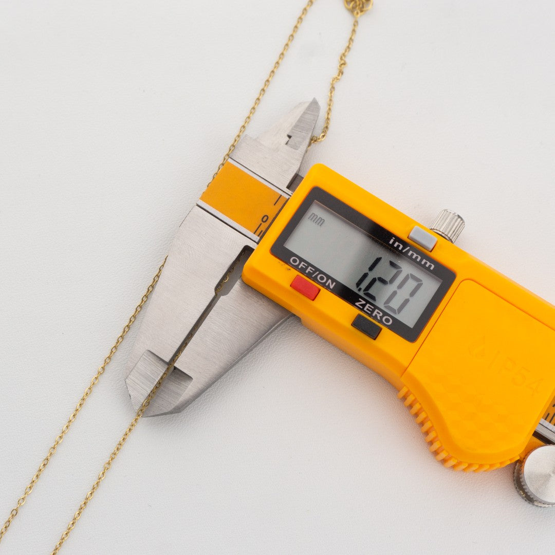 Rolo Chain For DIY Necklace Stainless Steel PVD Gold Plated Rantai Kalung DIY Hypoallergenic