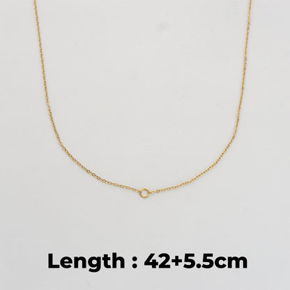 Rolo Chain For DIY Necklace Stainless Steel PVD Gold Plated Rantai Kalung DIY Hypoallergenic