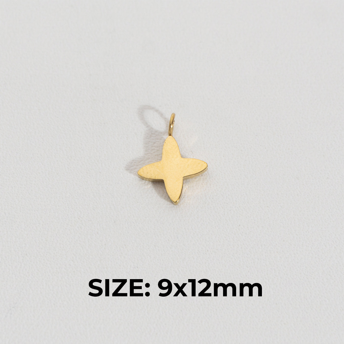 Plain Star Charm Stainless Steel PVD Gold Plated Liontin Bintang Polos Hypoallergenic