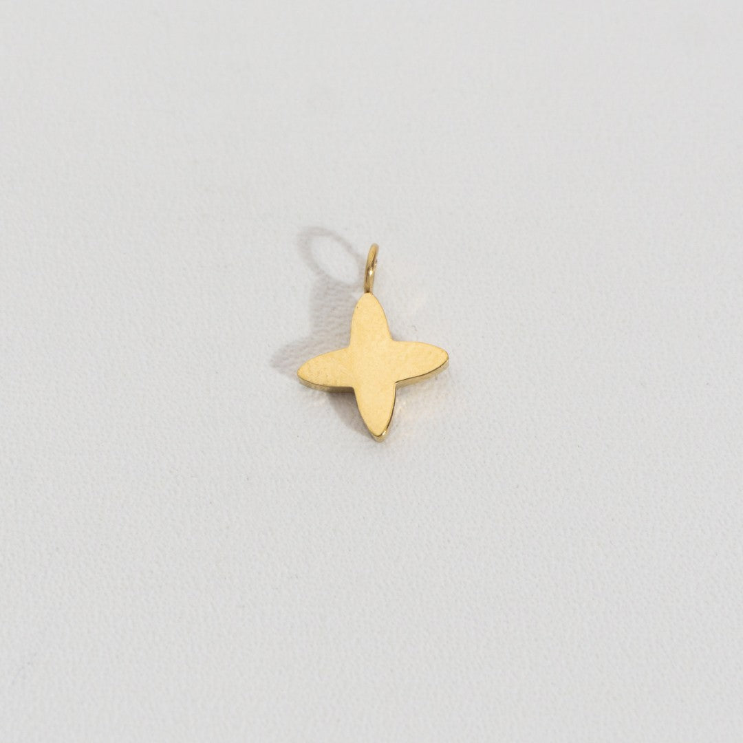 Plain Star Charm Stainless Steel PVD Gold Plated Liontin Bintang Polos Hypoallergenic