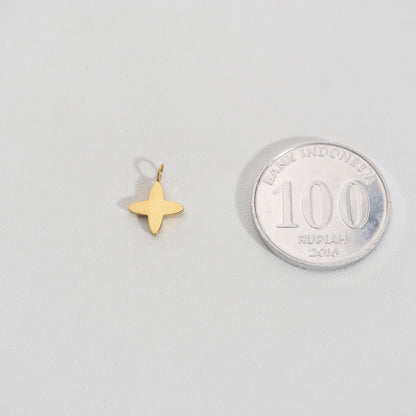 Plain Star Charm Stainless Steel PVD Gold Plated Liontin Bintang Polos Hypoallergenic