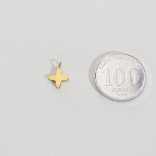 Plain Star Charm Stainless Steel PVD Gold Plated Liontin Bintang Polos Hypoallergenic