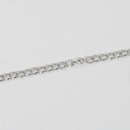 (4mm) Cable Unfinished Chain For Extender Rantai Stainless Steel Rantai Meteran Tipis Rantai Tambahan Kalung Gelang Hypoallergenic